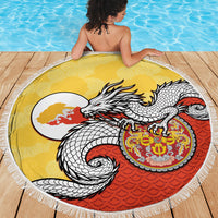 Bhutan Beach Blanket Druk Thunder Dragon Pattern