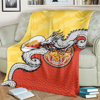 Bhutan Blanket Druk Thunder Dragon Pattern