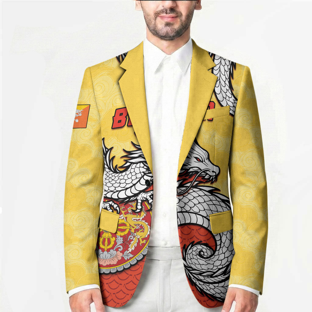 Personalized Bhutan Blazer Druk Thunder Dragon Pattern