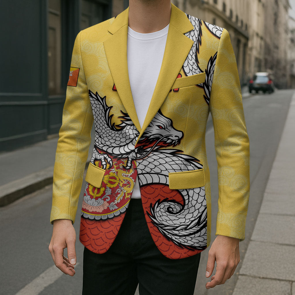 Personalized Bhutan Blazer Druk Thunder Dragon Pattern
