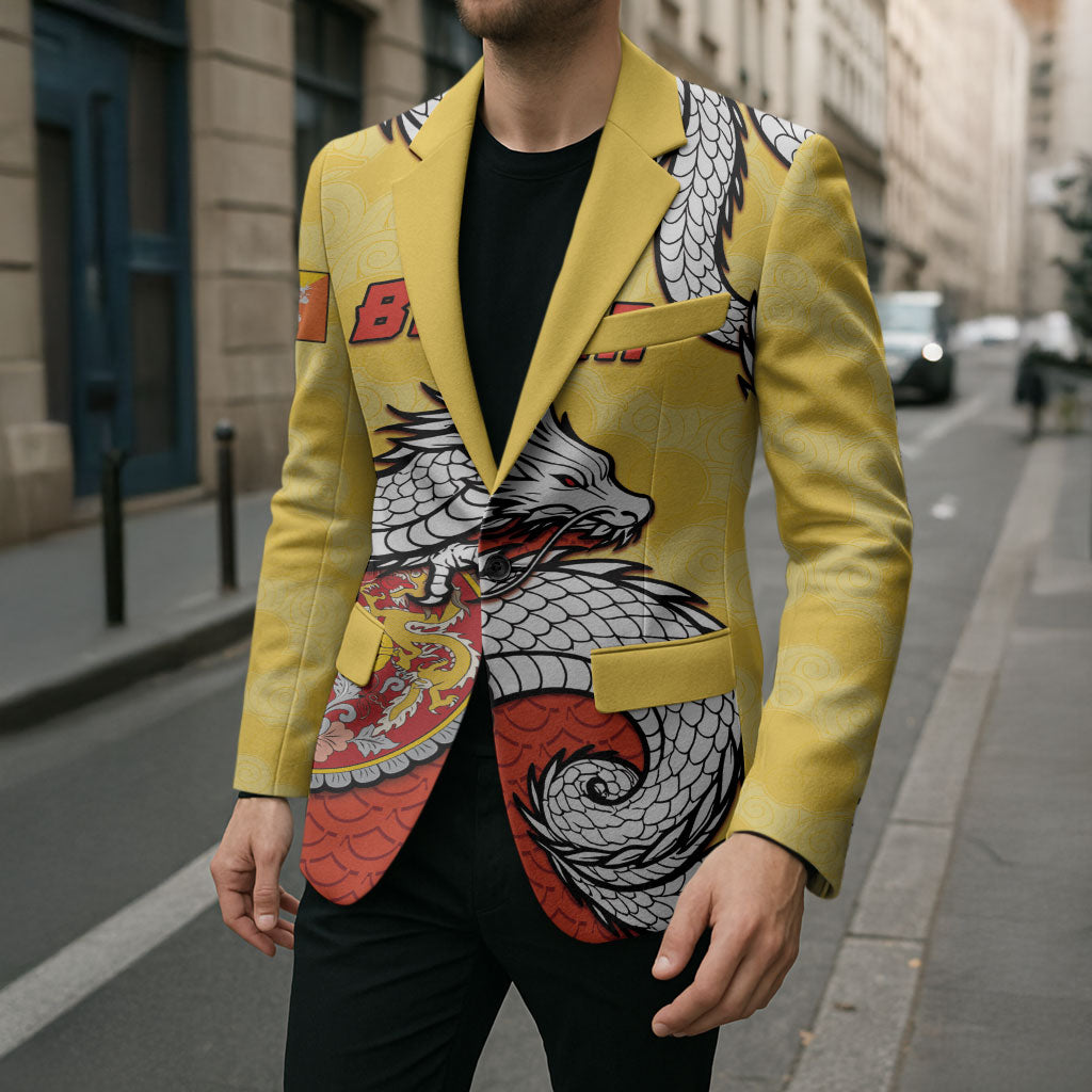 Personalized Bhutan Blazer Druk Thunder Dragon Pattern