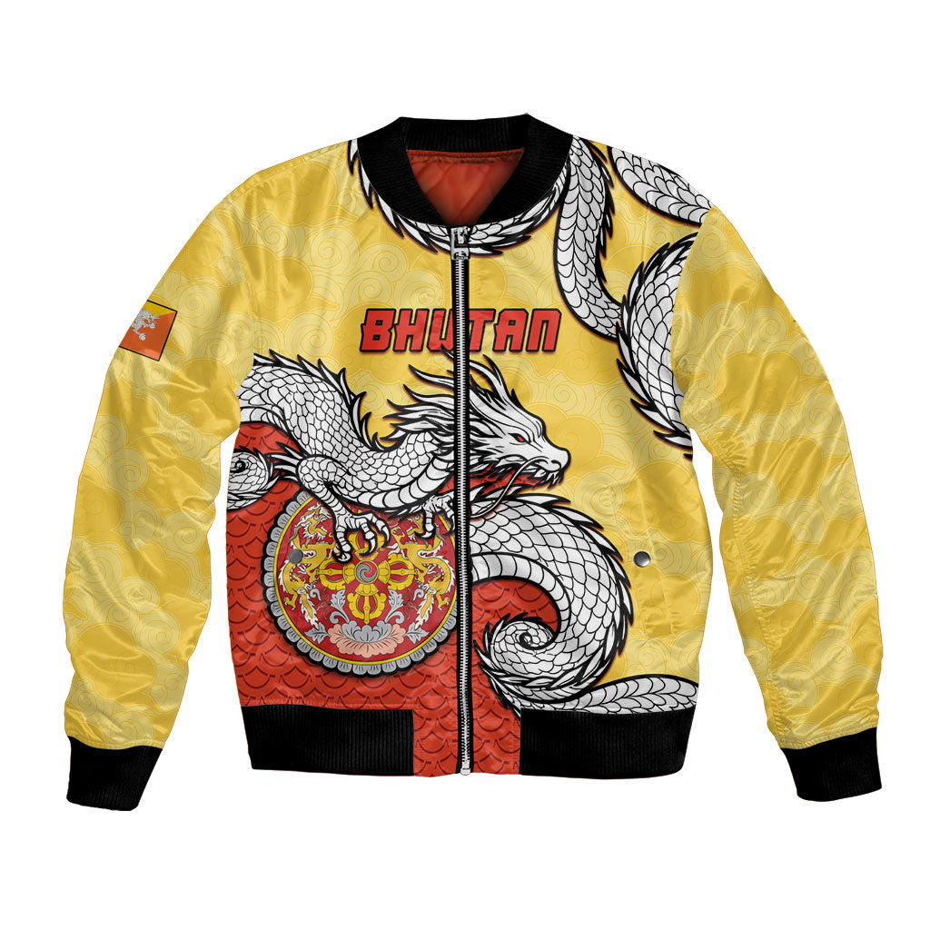 Personalized Bhutan Bomber Jacket Druk Thunder Dragon Pattern