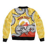 Personalized Bhutan Bomber Jacket Druk Thunder Dragon Pattern
