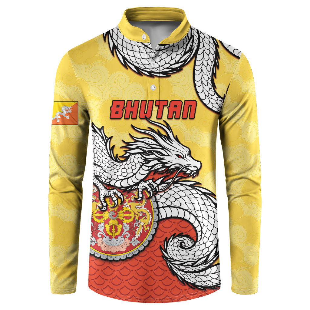 Personalized Bhutan Button Sweatshirt Druk Thunder Dragon Pattern