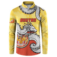 Personalized Bhutan Button Sweatshirt Druk Thunder Dragon Pattern