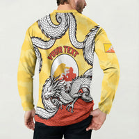 Personalized Bhutan Button Sweatshirt Druk Thunder Dragon Pattern