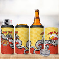 Personalized Bhutan 4 in 1 Can Cooler Tumbler Druk Thunder Dragon Pattern