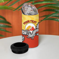 Personalized Bhutan 4 in 1 Can Cooler Tumbler Druk Thunder Dragon Pattern