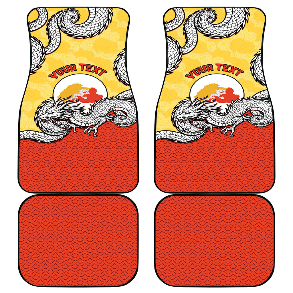 Personalized Bhutan Car Mats Druk Thunder Dragon Pattern