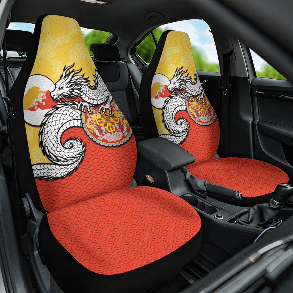 Bhutan Car Seat Cover Druk Thunder Dragon Pattern