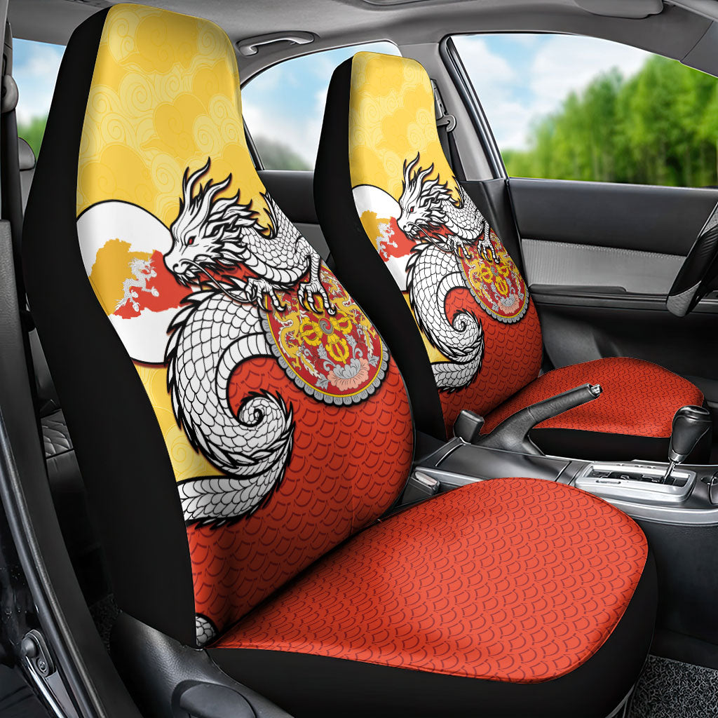 Bhutan Car Seat Cover Druk Thunder Dragon Pattern
