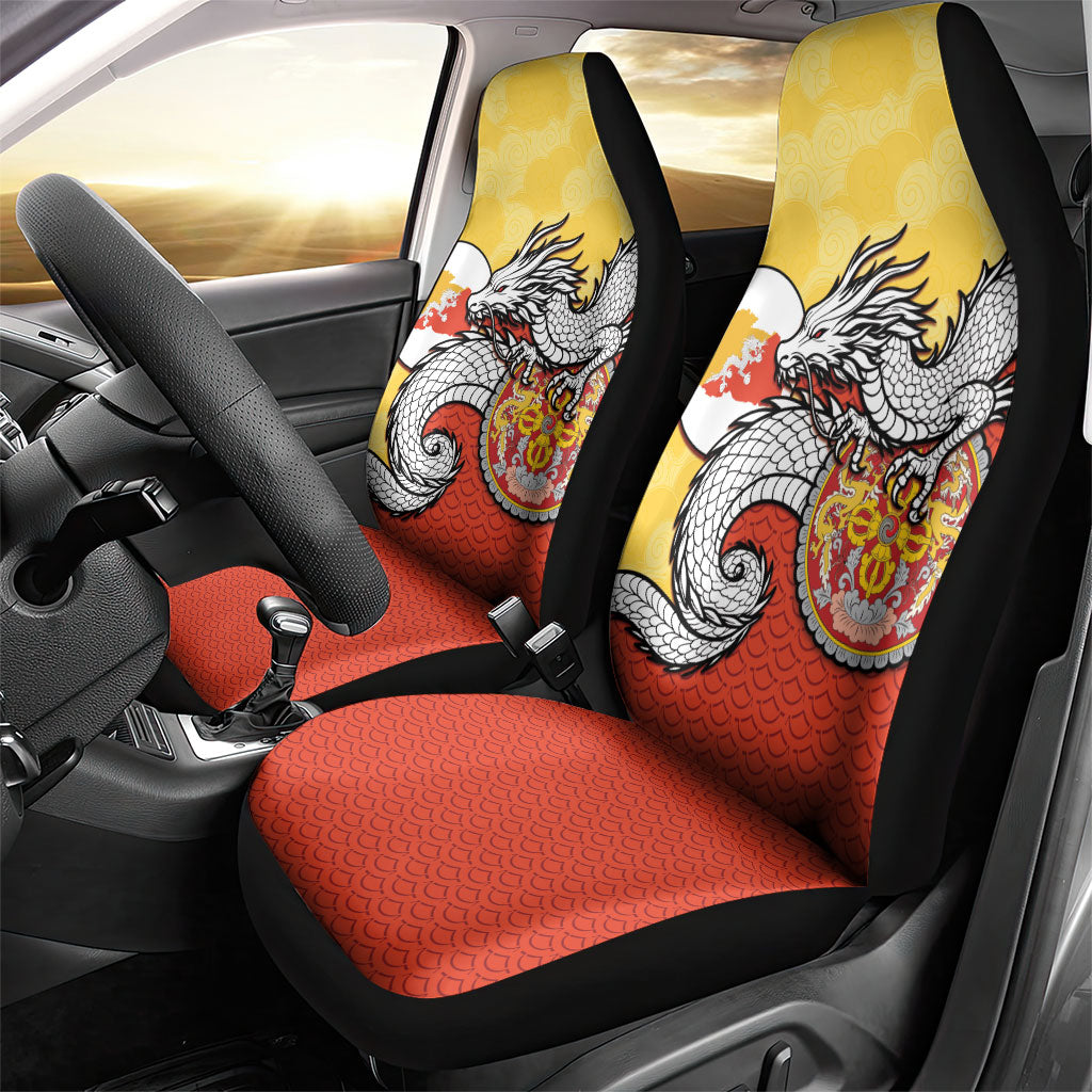 Bhutan Car Seat Cover Druk Thunder Dragon Pattern