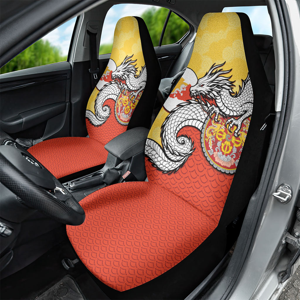 Bhutan Car Seat Cover Druk Thunder Dragon Pattern