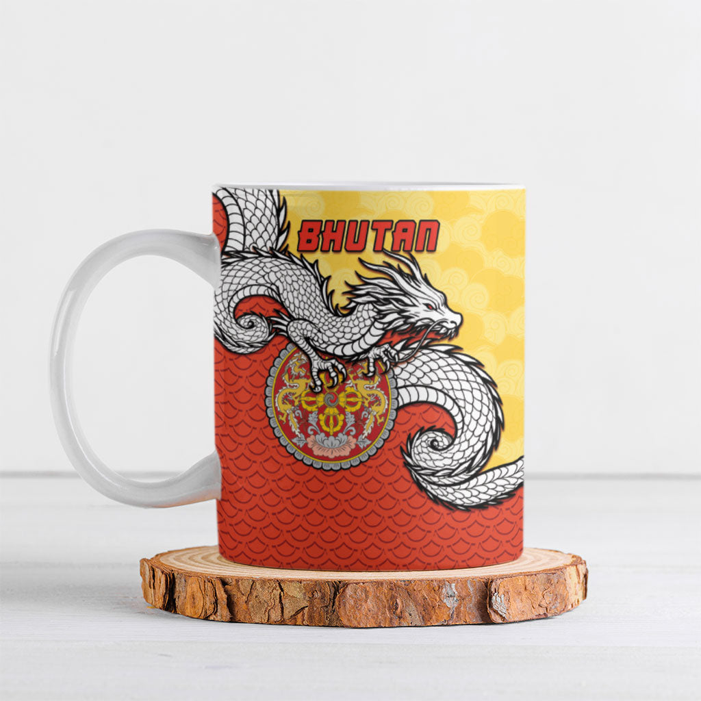 Personalized Bhutan Ceramic Mug Druk Thunder Dragon Pattern