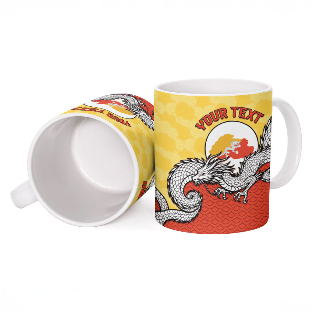 Personalized Bhutan Ceramic Mug Druk Thunder Dragon Pattern