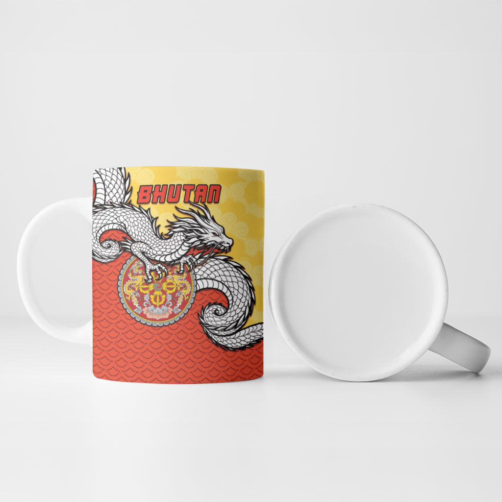 Personalized Bhutan Ceramic Mug Druk Thunder Dragon Pattern