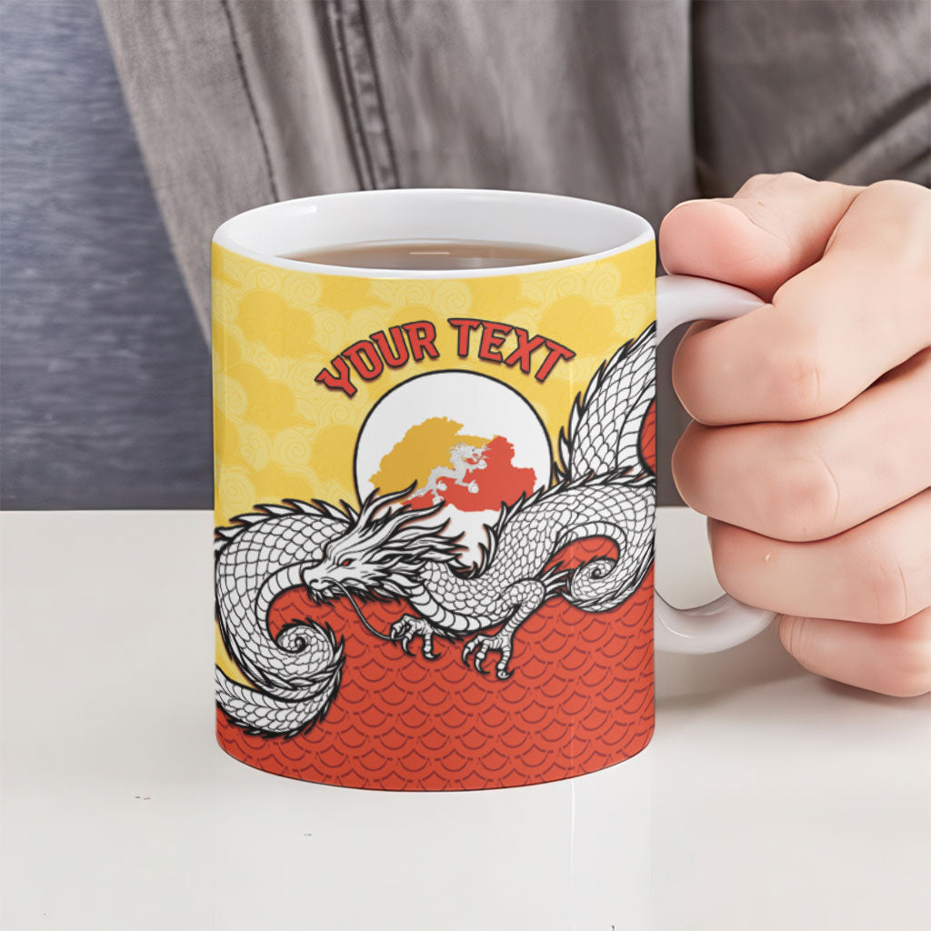 Personalized Bhutan Ceramic Mug Druk Thunder Dragon Pattern