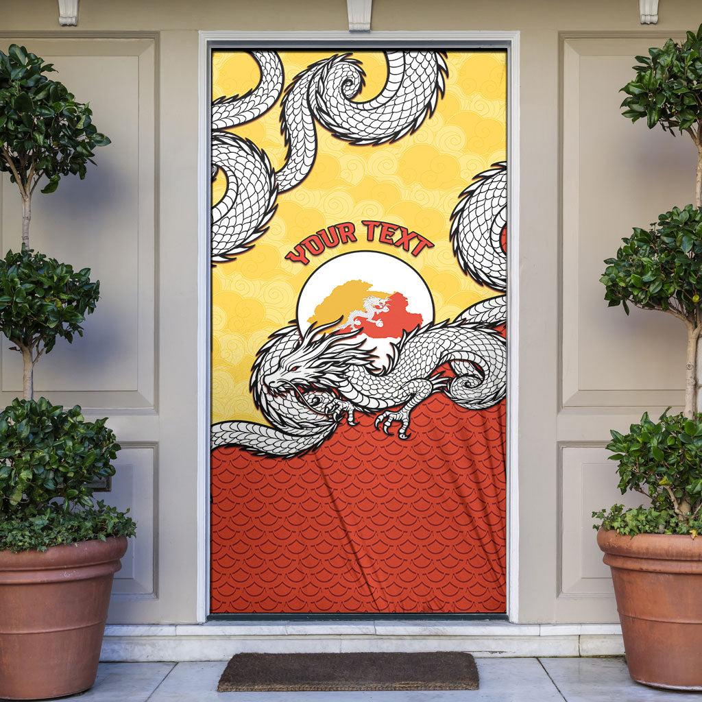 Personalized Bhutan Door Cover Druk Thunder Dragon Pattern