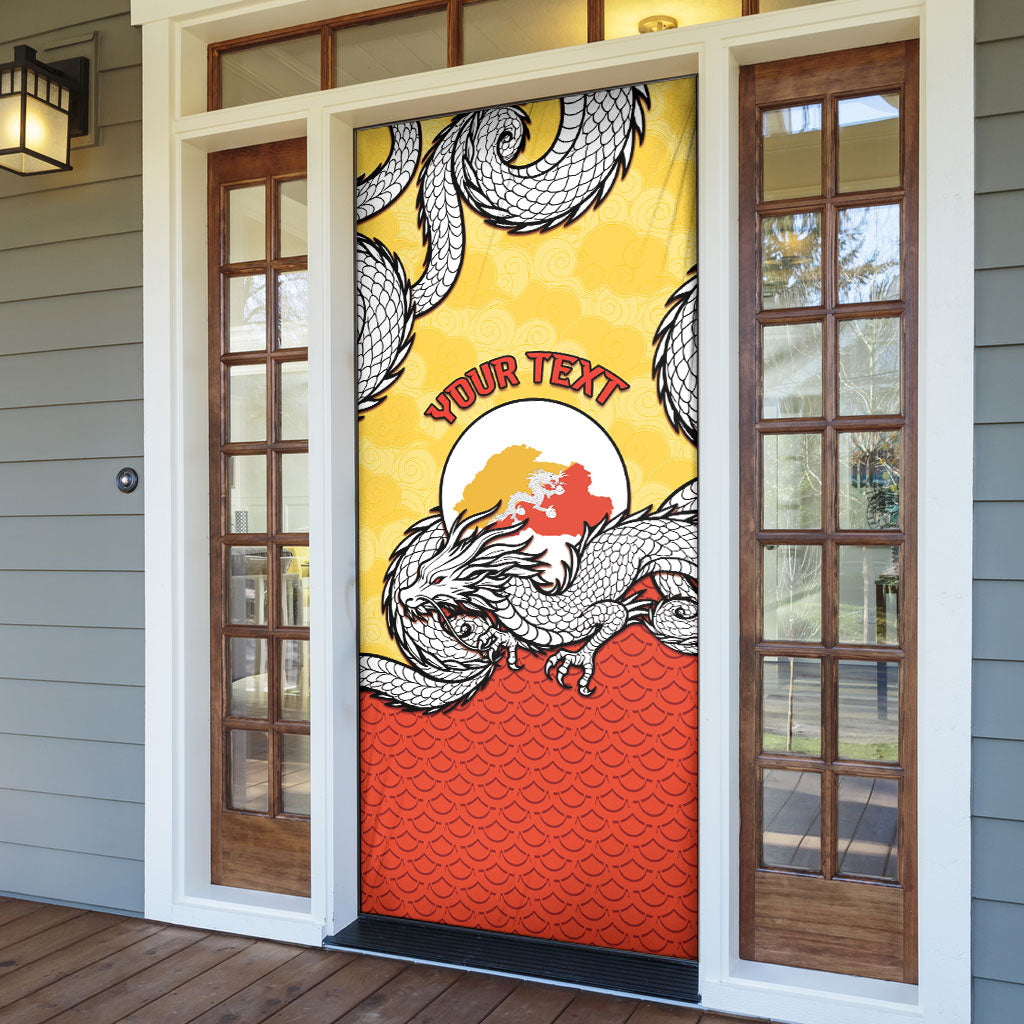 Personalized Bhutan Door Cover Druk Thunder Dragon Pattern