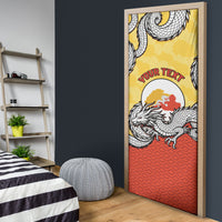 Personalized Bhutan Door Cover Druk Thunder Dragon Pattern