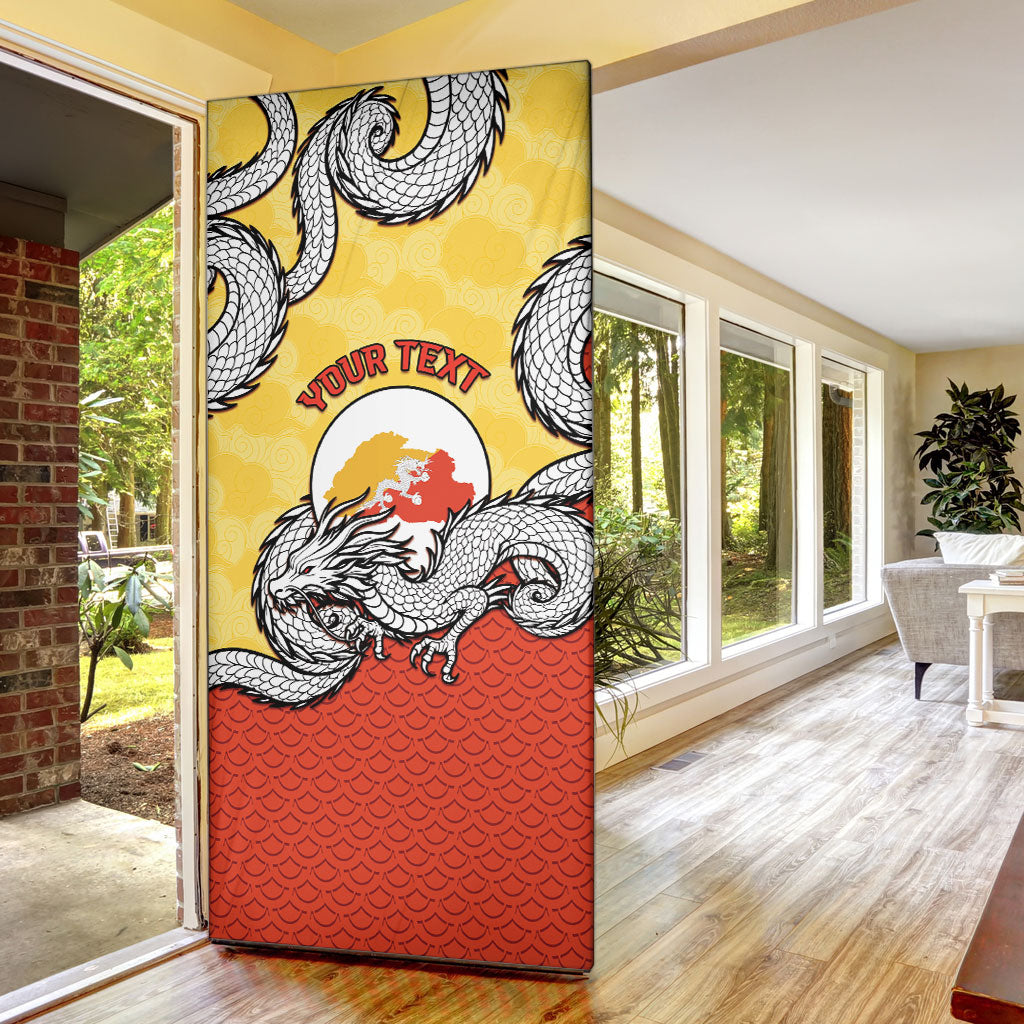 Personalized Bhutan Door Cover Druk Thunder Dragon Pattern