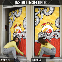 Personalized Bhutan Door Cover Druk Thunder Dragon Pattern