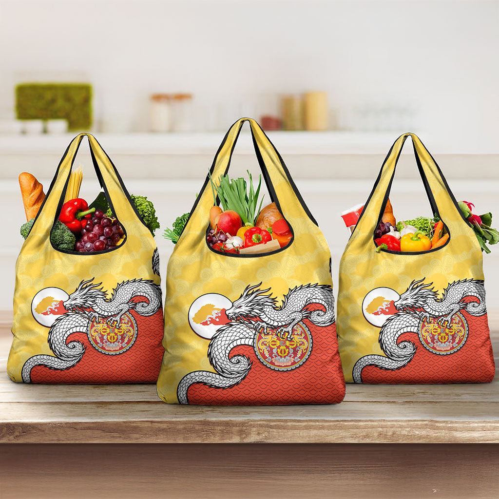 Bhutan Grocery Bag Druk Thunder Dragon Pattern
