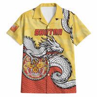 Personalized Bhutan Hawaiian Shirt Druk Thunder Dragon Pattern