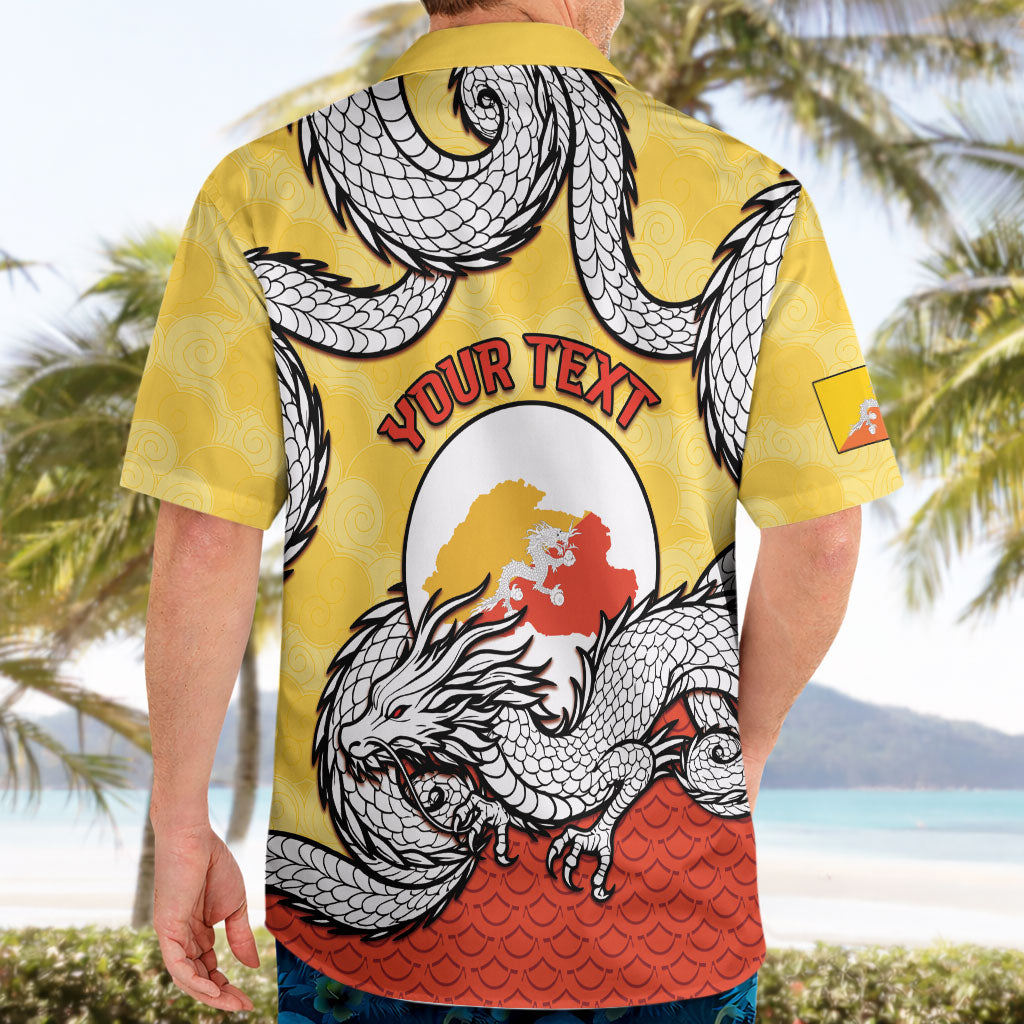 Personalized Bhutan Hawaiian Shirt Druk Thunder Dragon Pattern