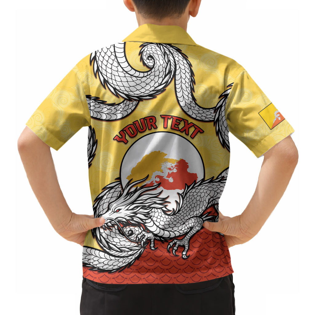 Personalized Bhutan Hawaiian Shirt Druk Thunder Dragon Pattern