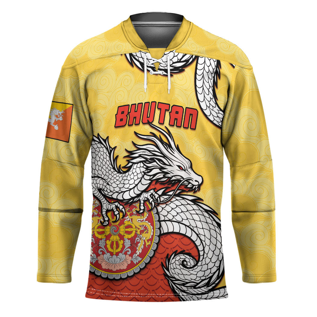 Personalized Bhutan Hockey Jersey Druk Thunder Dragon Pattern