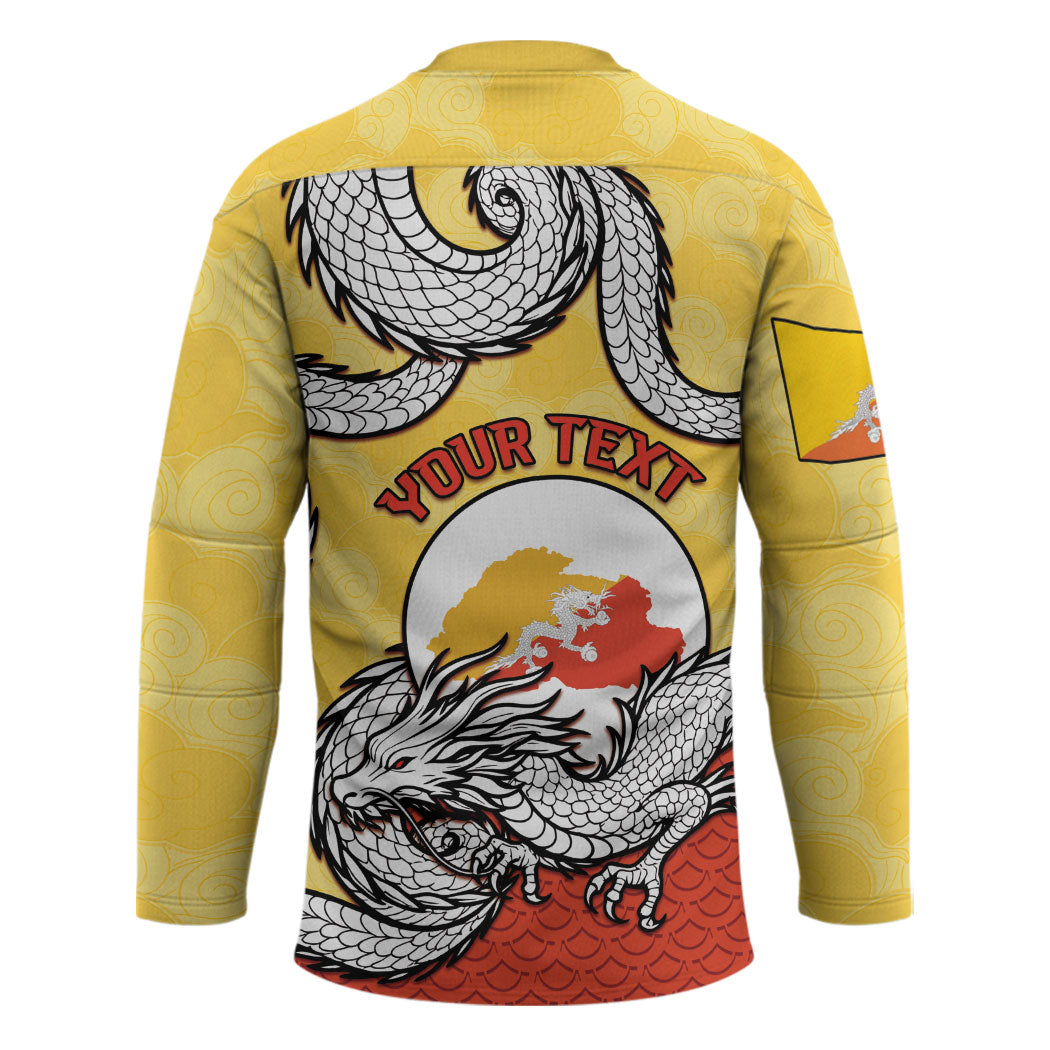 Personalized Bhutan Hockey Jersey Druk Thunder Dragon Pattern