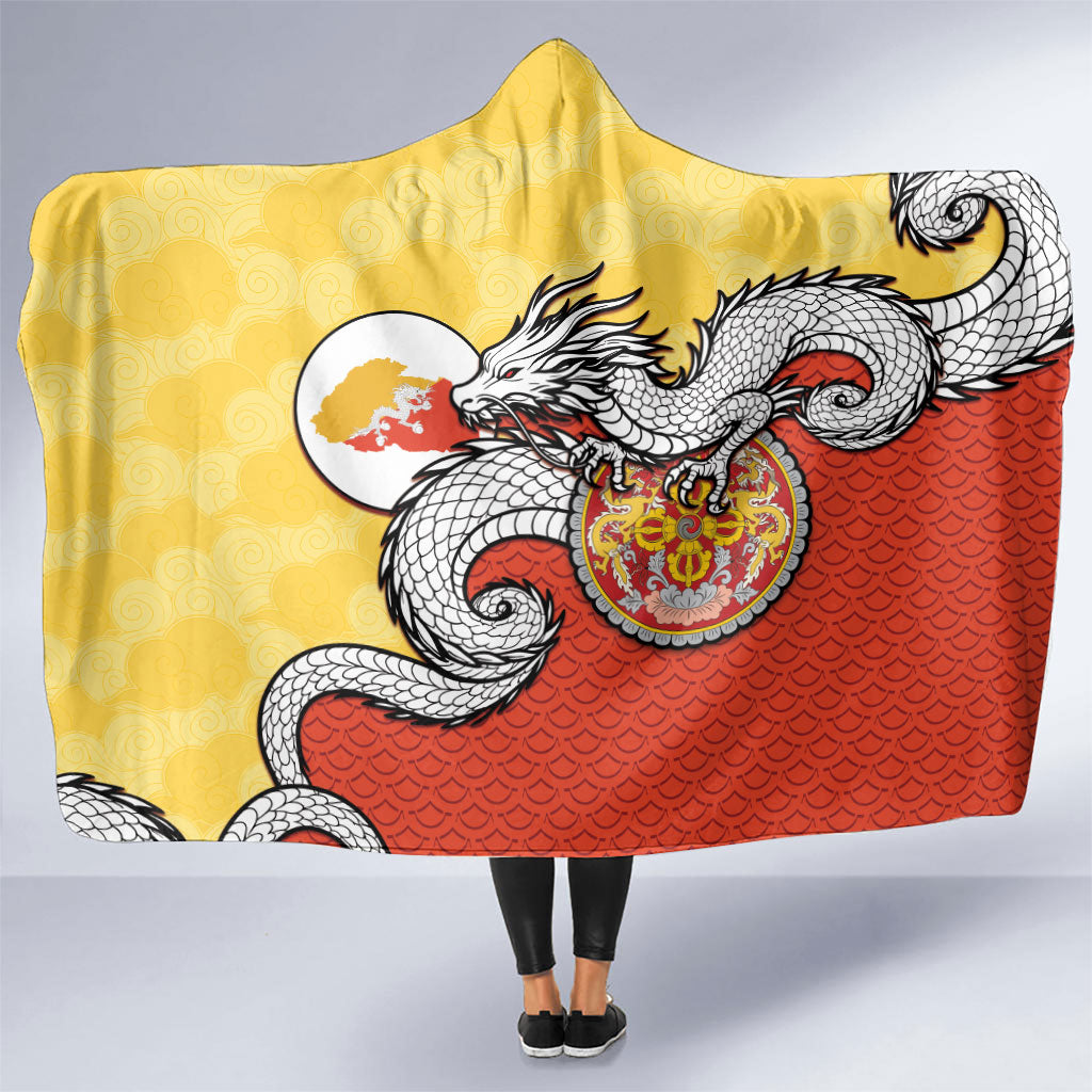 Bhutan Hooded Blanket Druk Thunder Dragon Pattern