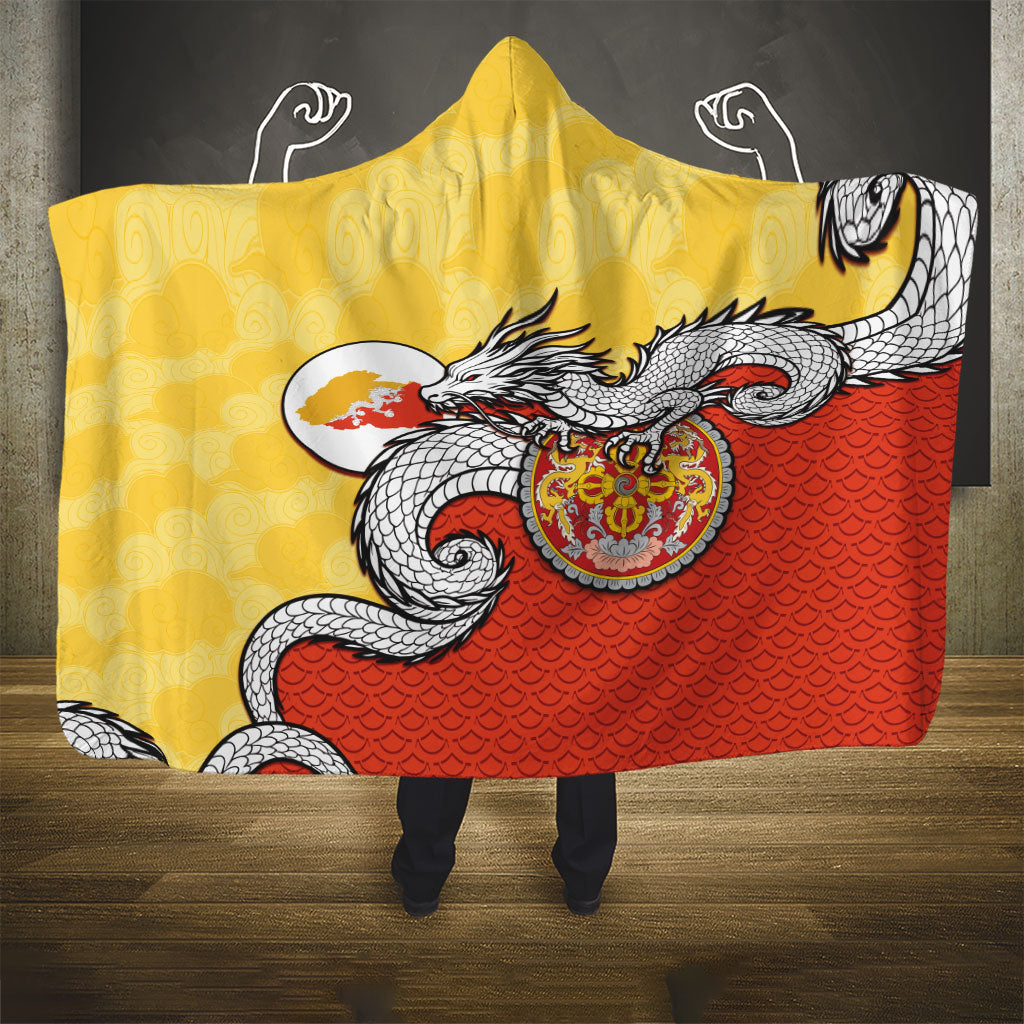 Bhutan Hooded Blanket Druk Thunder Dragon Pattern