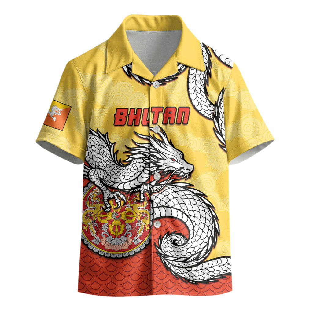 Personalized Bhutan Kid Hawaiian Shirt Druk Thunder Dragon Pattern