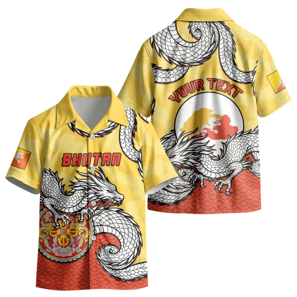 Personalized Bhutan Kid Hawaiian Shirt Druk Thunder Dragon Pattern