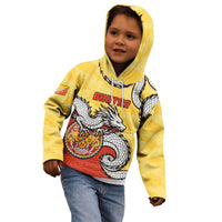 Personalized Bhutan Kid Hoodie Druk Thunder Dragon Pattern