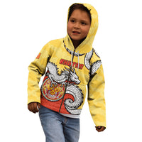 Personalized Bhutan Kid Hoodie Druk Thunder Dragon Pattern