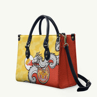 Bhutan Leather Bag Druk Thunder Dragon Pattern