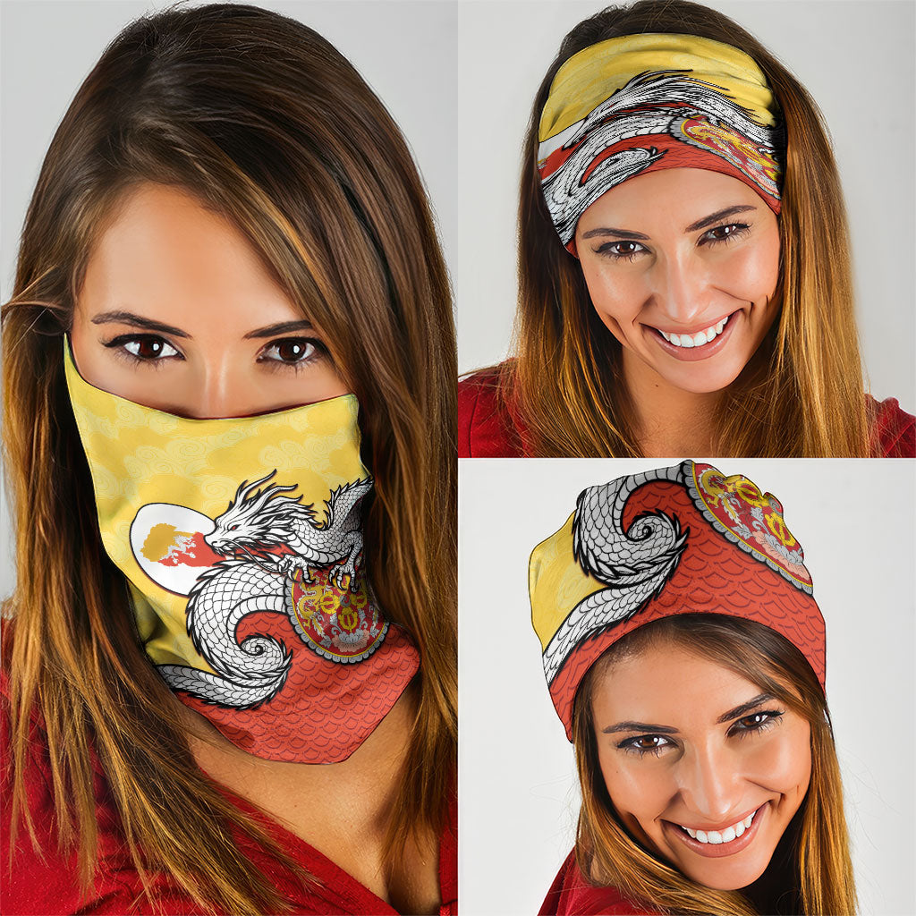 Bhutan Neck Gaiter Druk Thunder Dragon Pattern