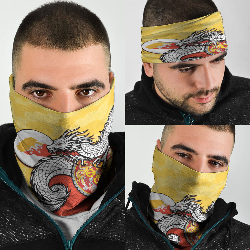 Bhutan Neck Gaiter Druk Thunder Dragon Pattern