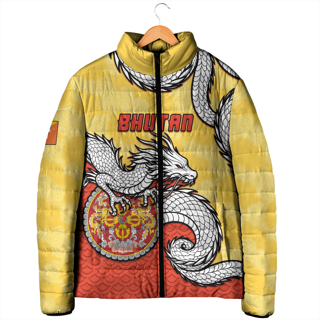 Personalized Bhutan Padded Jacket Druk Thunder Dragon Pattern
