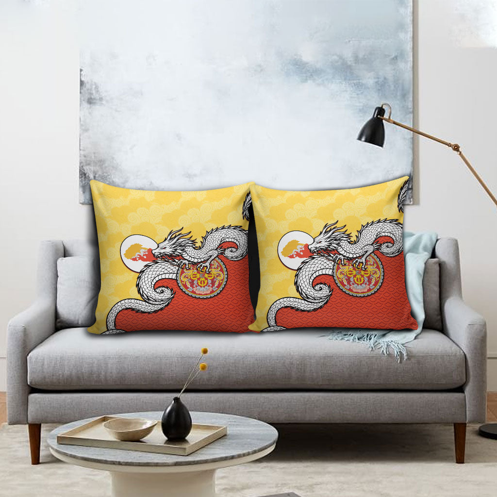 Bhutan Pillow Cover Druk Thunder Dragon Pattern