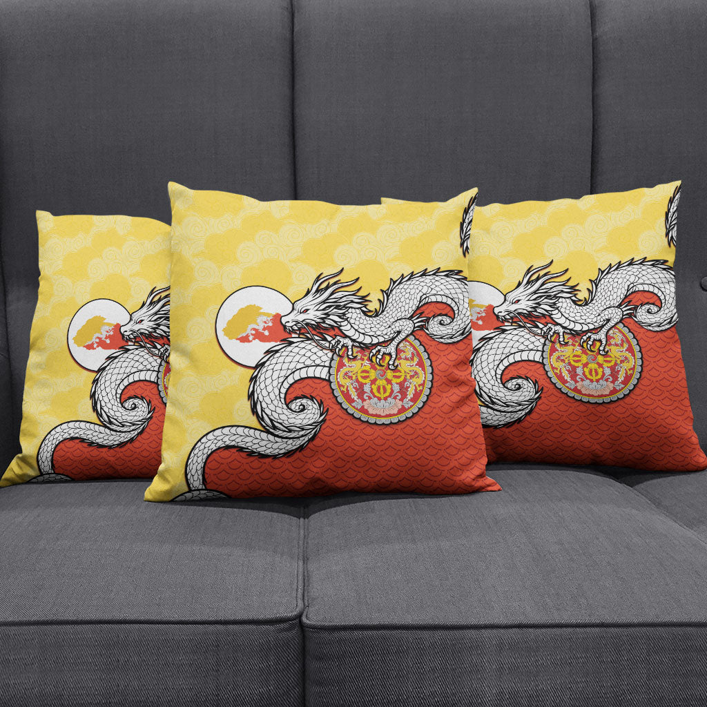 Bhutan Pillow Cover Druk Thunder Dragon Pattern