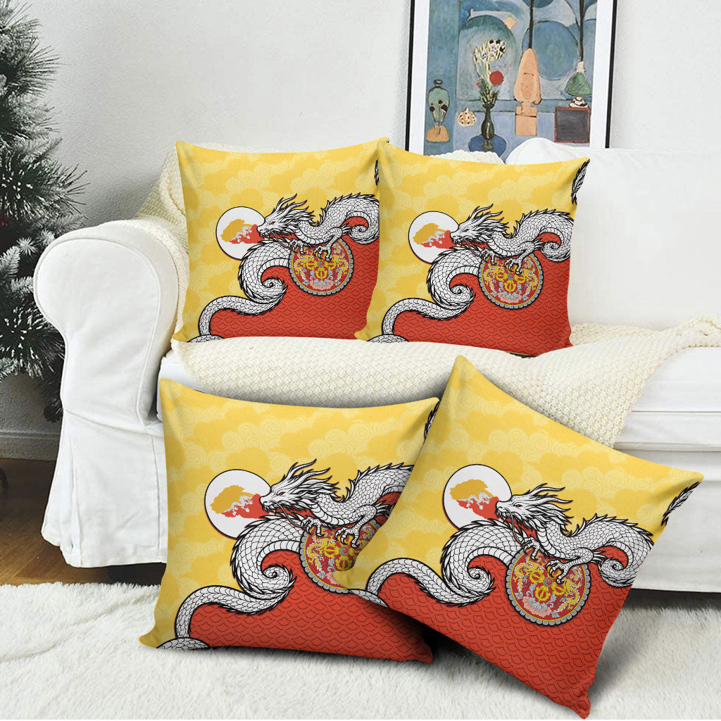 Bhutan Pillow Cover Druk Thunder Dragon Pattern