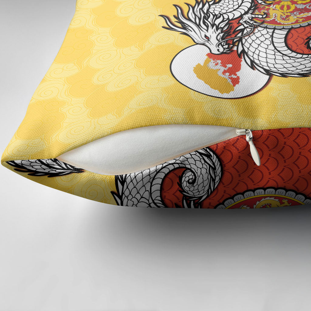 Bhutan Pillow Cover Druk Thunder Dragon Pattern