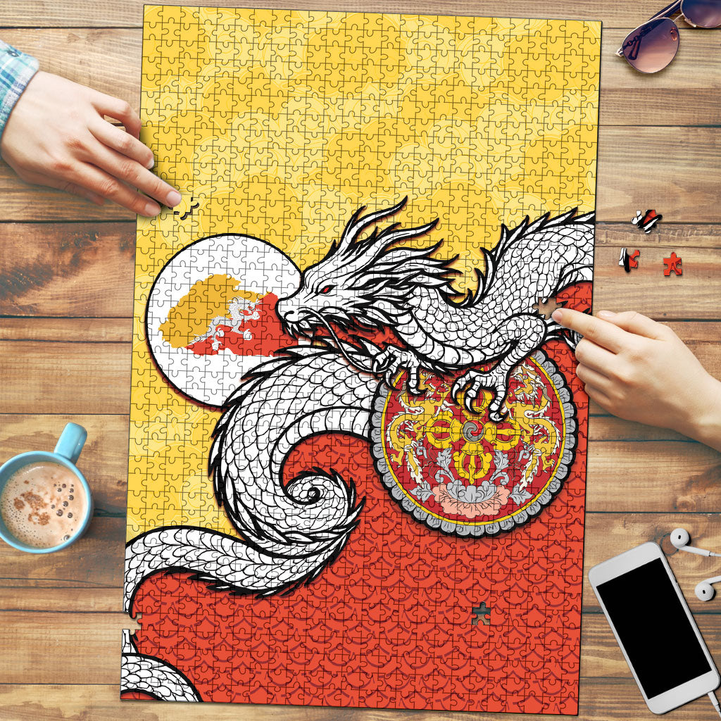 Bhutan Puzzle Druk Thunder Dragon Pattern