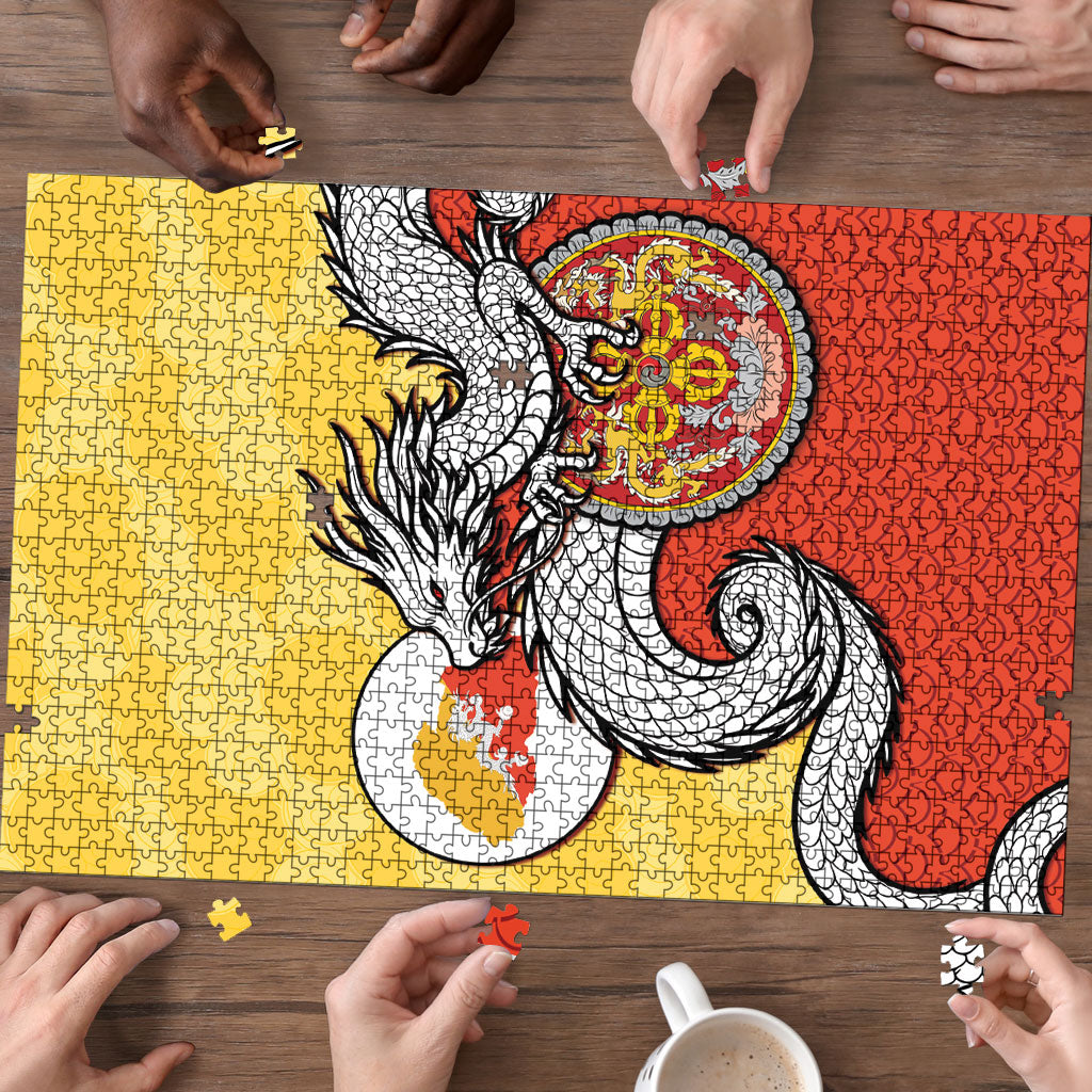 Bhutan Puzzle Druk Thunder Dragon Pattern