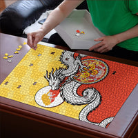Bhutan Puzzle Druk Thunder Dragon Pattern