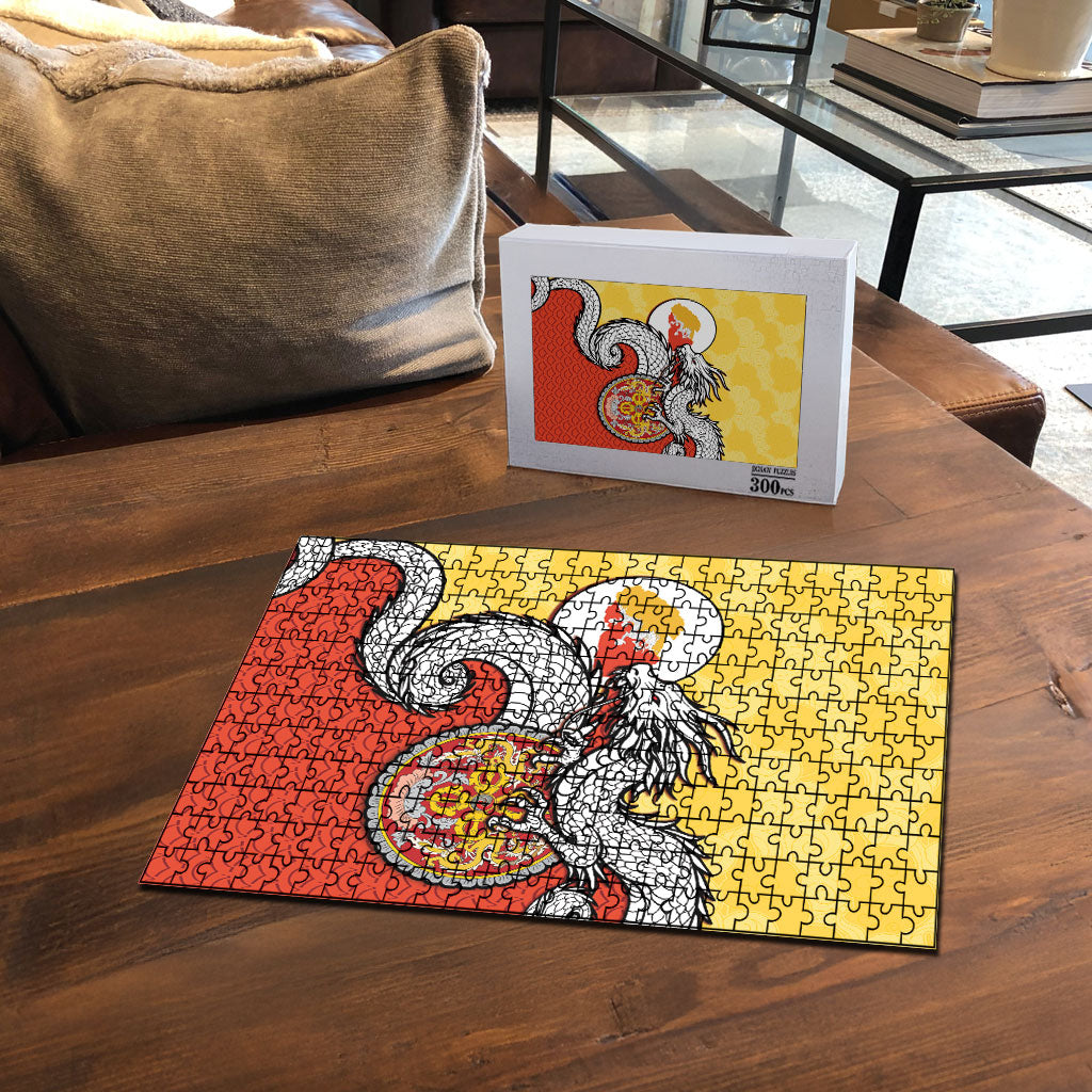 Bhutan Puzzle Druk Thunder Dragon Pattern